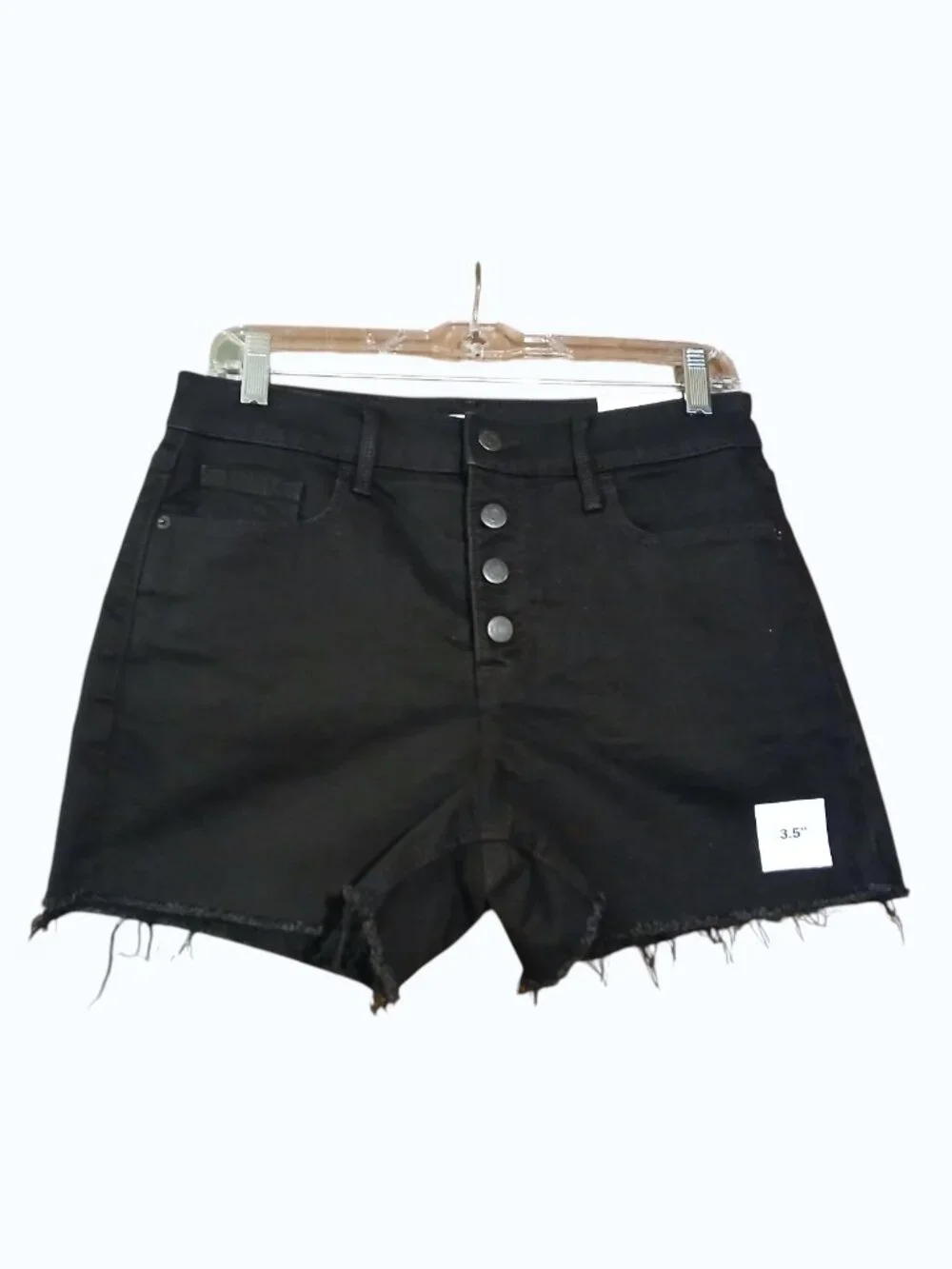 NWT OLD NAVY Black Denim Button Fly Shorts - Picture 2 of 10